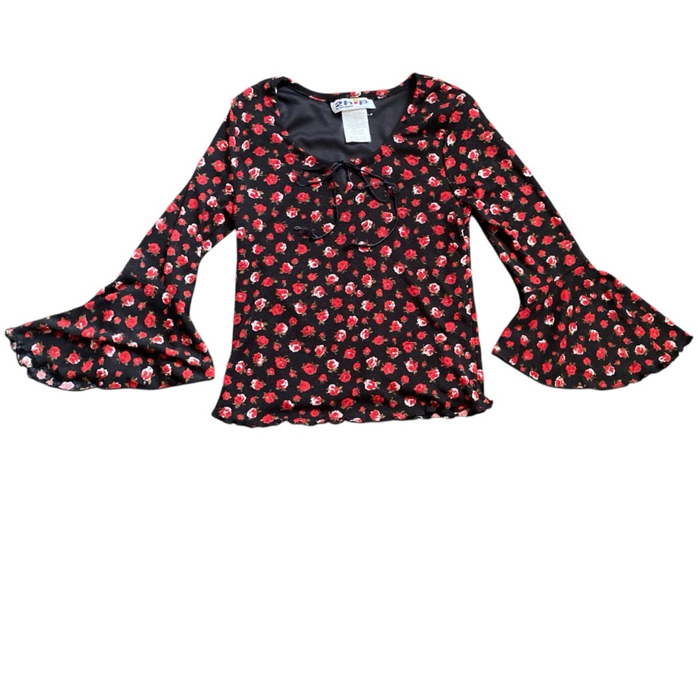 Vintage Y2K 2Hip Floral Peasant Top